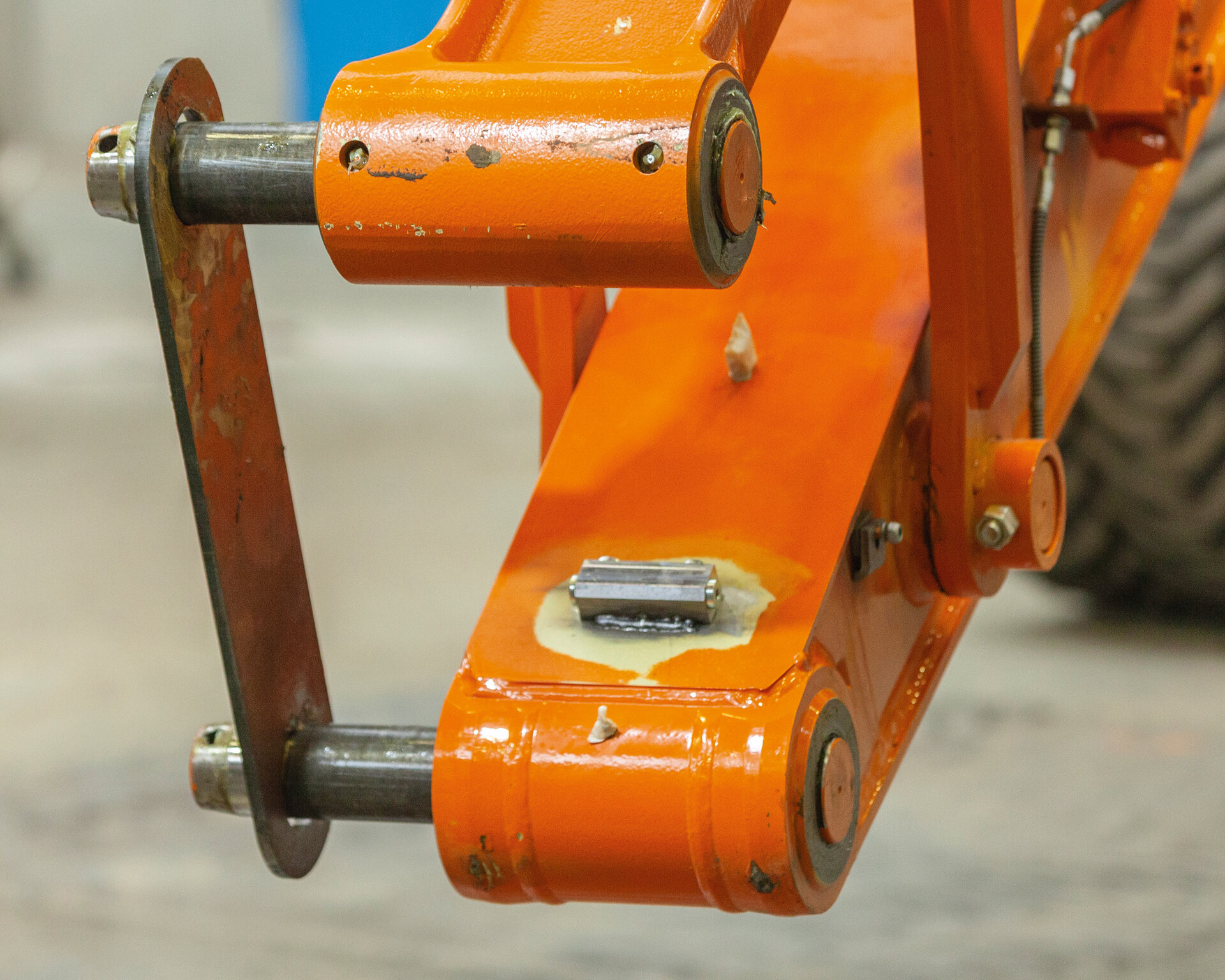 Paintwork repairs to construction vehicle