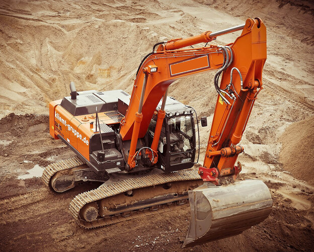 Paintwork repairs to construction vehicle