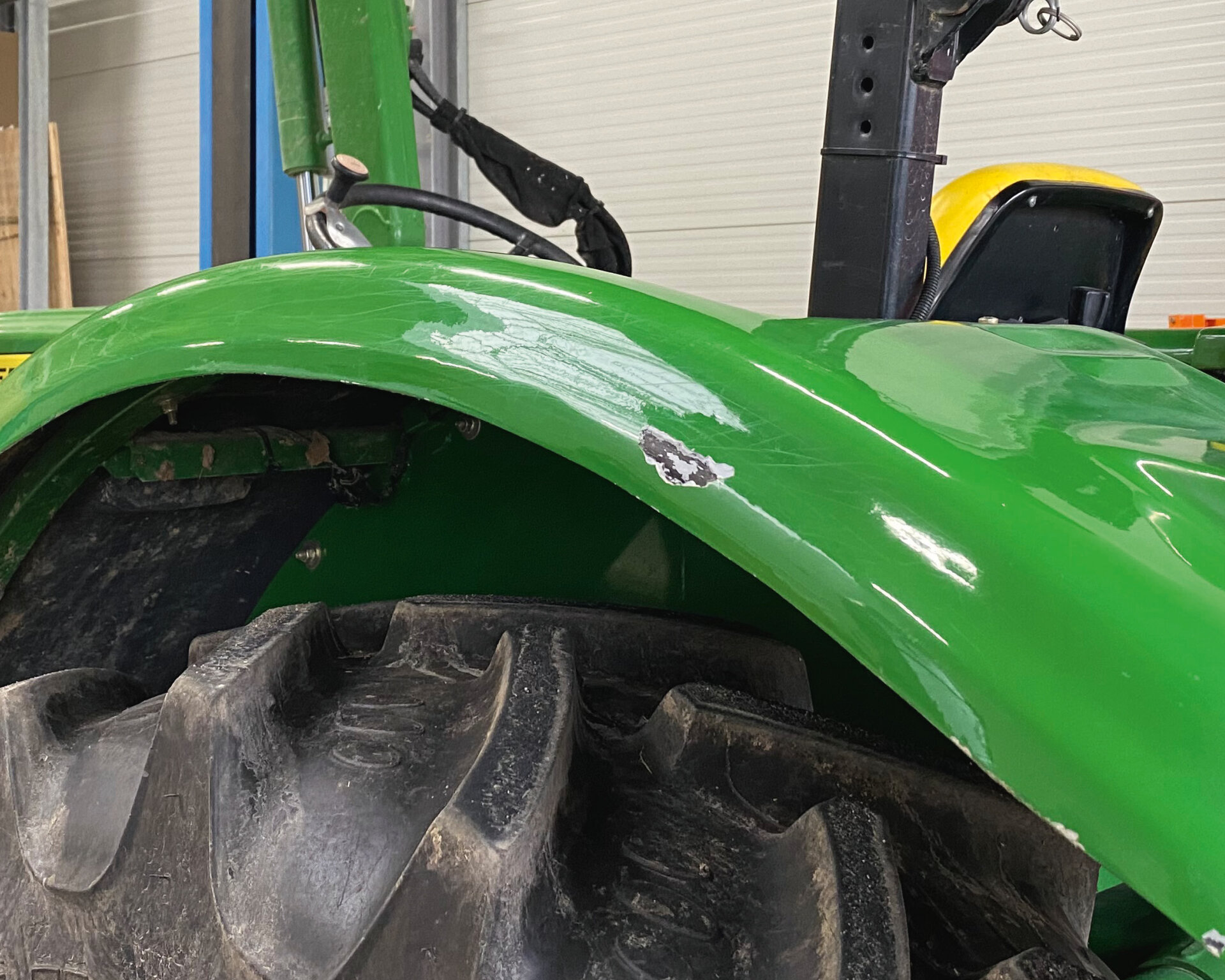 Paintwork repairs to construction vehicle