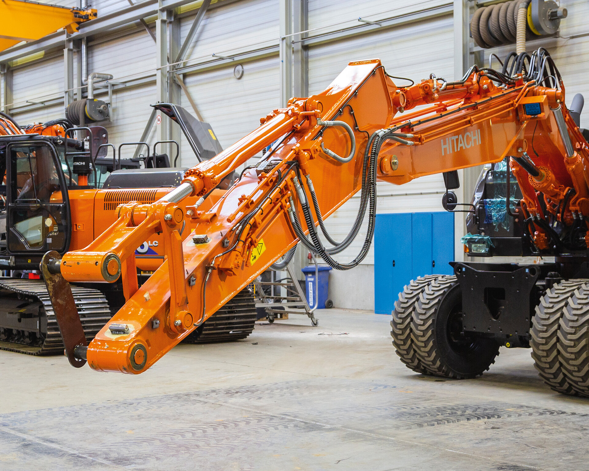 Paintwork repairs to construction vehicle
