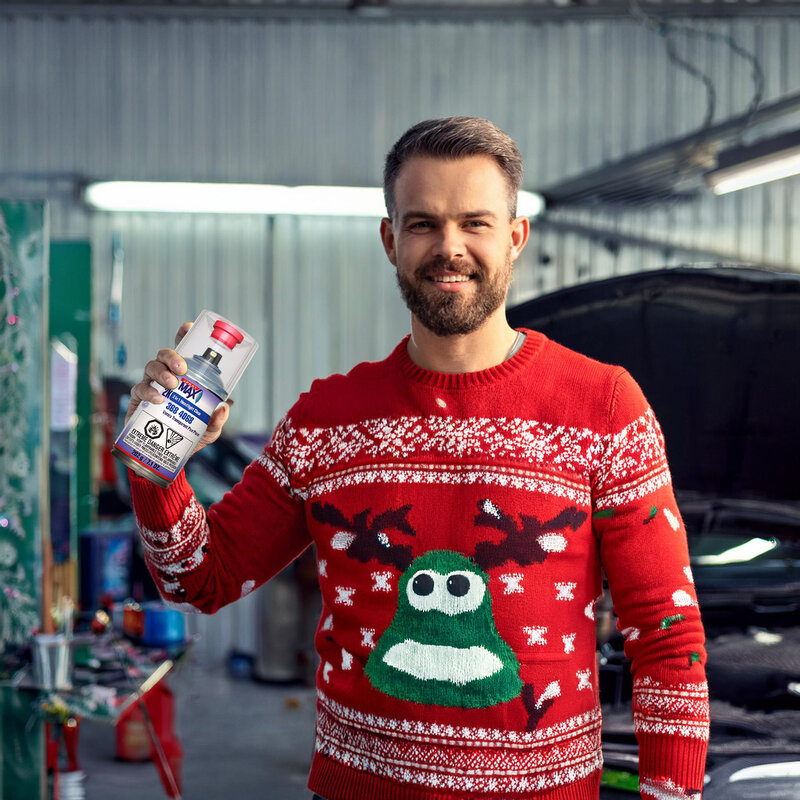 AI man holding spray can