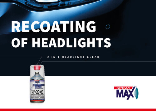 Headlight lens recoating